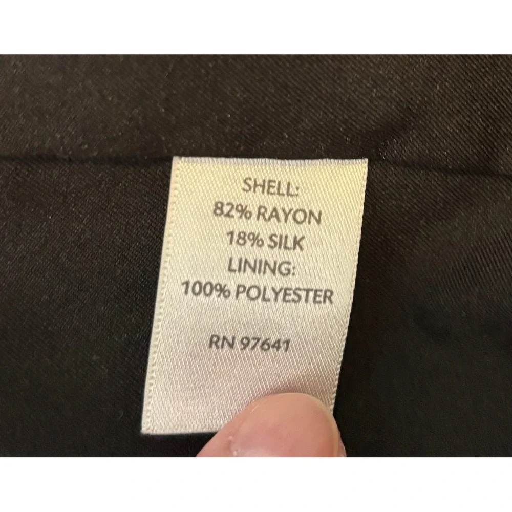 J Jill Black Velvet Shawl Collar Blazer Jacket Shell Button Women Size‎ L 2045